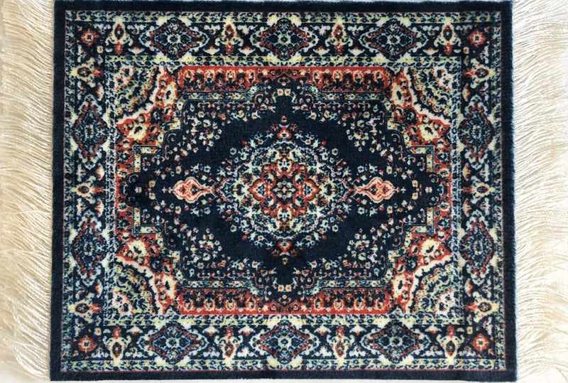 Inusitus Rug Coasters, Set of 4 Turkish Carpet Style Table Drink mats, Absorbent Kitchen and Dining Accessories, Spill & drip Protection, Rectangular - Image 3